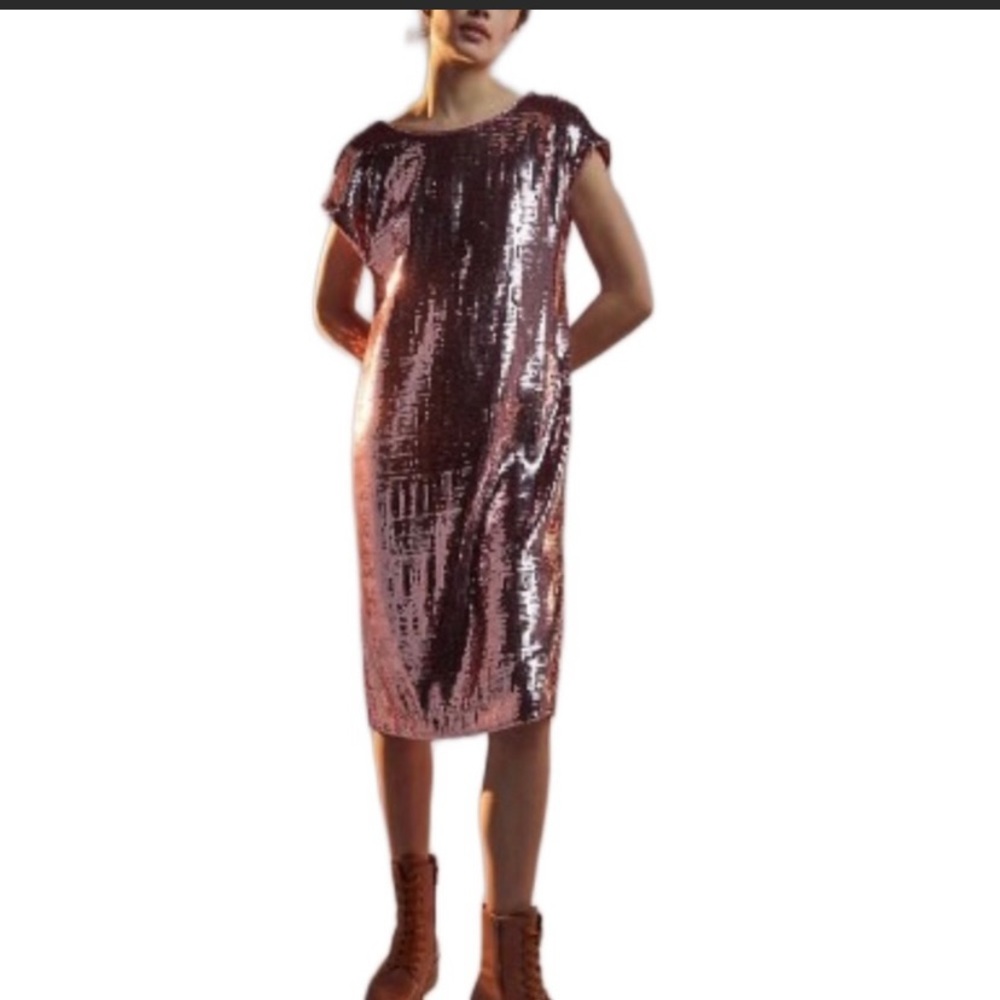MAEVE Anthropologie Kara Sequin Mini Dress